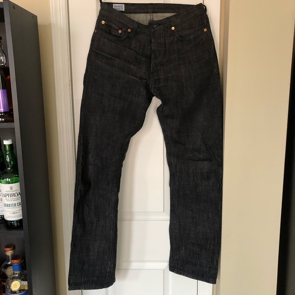 Men’s raw denim jeans